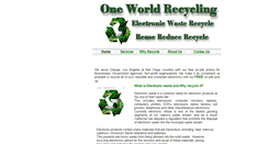 Desktop Screenshot of oneworldrecycling.net